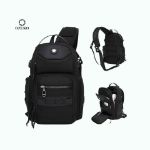 ozuko-9928-mens-15l-sling-bag-multi-compartment-oxford-travel-outdoor-shoulder-bag