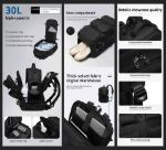 OZUKO 9842 Waterproof Tactical Laptop Backpack – USB Charging Business & Travel Backpack