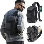 Picture of BANGE 7086 Anti-Cut Waterproof USB Charging Laptop Sling Chest Bag