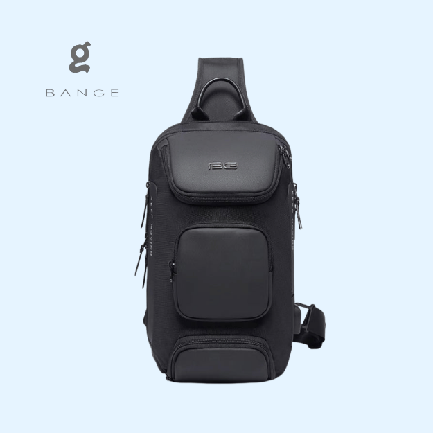 BANGE 7086 Anti-Cut Waterproof USB Charging Laptop Sling Chest Bag