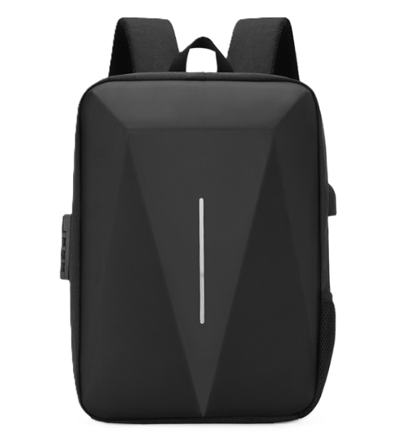 SHBO`R Black EVA Hard Shell Business Backpack for 16-Inch Laptop, Lightweight Unisex Travel Bag